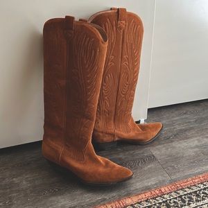 Jeffrey Campbell for Anthropologie western dagget suede boots size 10, worn once